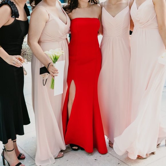 Hayley Paige Occasions 5763 Bridesmaids Dress in Blush - Picture 5 of 14